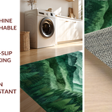 Earthy Watercolor Mountain Landscape(Green)