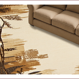 Ultra Soft Area Rug, Non Slip, Stain Resistant, Washable Area Rugs for Living Room, Bedroom, Washable Indoor Outdoor Runner(Beige)