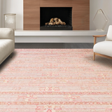 Ultra Soft Area Rug, Non Slip, Stain Resistant, Washable Area Rugs for Living Room, Bedroom, Elegant Bow-Tied Rug, Contemporary Aesthetic Room Decor(Pink)