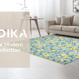 Lively Rustic Decor with Cheerful Hues(Blue)