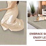 Ultra Soft Area Rug, Non Slip, Stain Resistant, Washable Area Rugs for Living Room, Bedroom, Contemporary Soft Sculptural Elements(Beige)