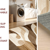 Ultra Soft Area Rug, Non Slip, Stain Resistant, Washable Area Rugs for Living Room, Bedroom, Chic Earthy Abstract Textures(Beige)