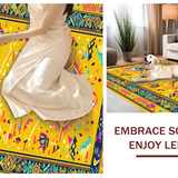 Ultra Soft Area Rug, Non Slip, Stain Resistant, Washable Area Rugs for Living Room, Bedroom, Traditional Mystic Symbolic Rug(Yellow)