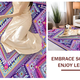 Ultra Soft Area Rug, Non Slip, Stain Resistant, Washable Area Rugs for Living Room, Bedroom, Lavish Diamond Trellis Visual Appeal(Purple)