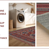 Ultra Soft Area Rug, Non Slip, Stain Resistant, Washable Area Rugs for Living Room, Bedroom, Rustic Moose Cabin(Red)