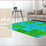 Ultra Soft Area Rug, Non Slip, Stain Resistant, Washable Area Rugs for Living Room, Bedroom, Boho Chic Non-Shedding Living Room Rug(Green)