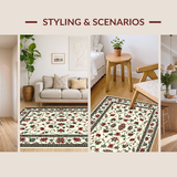 Vibrant Botanical Green Elegance(Ivory)