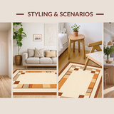 Ultra Soft Area Rug, Non Slip, Stain Resistant, Washable Area Rugs for Living Room, Bedroom, Artistic Whimsical Animal Theme(Beige)