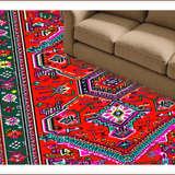Ultra Soft Area Rug, Non Slip, Stain Resistant, Washable Area Rugs for Living Room, Bedroom, Educational Non-Slip Kids Bedroom Circular Rug(Red)