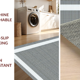 Ultra Soft Area Rug, Non Slip, Stain Resistant, Washable Area Rugs for Living Room, Bedroom, Vibrant Earthy Symmetrical Composition(Gray)