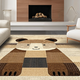 Ultra Soft Area Rug, Non Slip, Stain Resistant, Washable Area Rugs for Living Room, Bedroom, Trendy Fuzzy Animal Print(Beige)