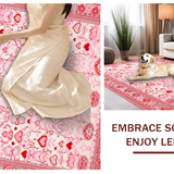 Ultra Soft Area Rug, Non Slip, Stain Resistant, Washable Area Rugs for Living Room, Bedroom, Vibrant Romantic Color Fusion(Pink)