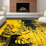 Ultra Soft Area Rug, Non Slip, Stain Resistant, Washable Area Rugs for Living Room, Bedroom, Radiant Abstract Animal Texture(Yellow)