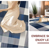 Ultra Soft Area Rug, Non Slip, Stain Resistant, Washable Area Rugs for Living Room, Bedroom, Urban Navy Geometry Touch(Blue)