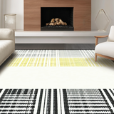 Ultra Soft Area Rug, Non Slip, Stain Resistant, Washable Area Rugs for Living Room, Bedroom, Geometric Minimalist Layered Texture(Gold)