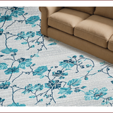Ultra Soft Area Rug, Non Slip, Stain Resistant, Washable Area Rugs for Living Room, Bedroom, Modern Grey Floral Living Room Stain-Resistant Rug(Gray)
