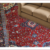 Ultra Soft Area Rug, Non Slip, Stain Resistant, Washable Area Rugs for Living Room, Bedroom, Rustic Red Geometric Charm(Red)