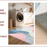 Ultra Soft Area Rug, Non Slip, Stain Resistant, Washable Area Rugs for Living Room, Bedroom, Elegant Fluid Color Blend Pattern(Blue)