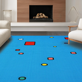 Charming Colorful Cartoon Motifs(Blue)