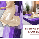 Ultra Soft Area Rug, Non Slip, Stain Resistant, Washable Area Rugs for Living Room, Bedroom, Modern Vibrant Abstract Design(Purple)