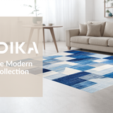 Ultra Soft Area Rug, Non Slip, Stain Resistant, Washable Area Rugs for Living Room, Bedroom, Preppy Bowtie Pattern Rug Soft Blue Decorative Mat with Non Slip Design(Blue)