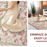 Ultra Soft Area Rug, Non Slip, Stain Resistant, Washable Area Rugs for Living Room, Bedroom, Charming Pink Floral Whirl Patterns(Pink)
