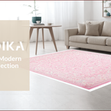 Ultra Soft Area Rug, Non Slip, Stain Resistant, Washable Area Rugs for Living Room, Bedroom, Playful Soft Pink Decorative Theme(Pink)