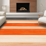 Ultra Soft Area Rug, Non Slip, Stain Resistant, Washable Area Rugs for Living Room, Bedroom, Rustic Earthy Solid Hue(Orange)