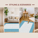 Ivory Abstract Patterned Delight(Blue)