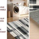 Ultra Soft Area Rug, Non Slip, Stain Resistant, Washable Area Rugs for Living Room, Bedroom, Coastal Chic Rug With Nautical-Inspired Contrast Pattern(Gray)