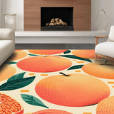 Ultra Soft Area Rug, Non Slip, Stain Resistant, Washable Area Rugs for Living Room, Bedroom, Playful Modern Peach Aesthetic Charm(Orange)