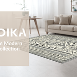 Elegant Earth Toned Diamond Design(Black)