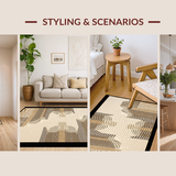 Ultra Soft Area Rug, Non Slip, Stain Resistant, Washable Area Rugs for Living Room, Bedroom, Bold Graphic Animal Artistry(Beige)