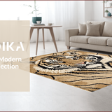 Ultra Soft Area Rug, Non Slip, Stain Resistant, Washable Area Rugs for Living Room, Bedroom, Faux Tiger Fur(Beige)