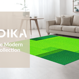 Ultra Soft Area Rug, Non Slip, Stain Resistant, Washable Area Rugs for Living Room, Bedroom, Serene Fluffy Circle Aesthetic(Green)