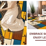Ultra Soft Area Rug, Non Slip, Stain Resistant, Washable Area Rugs for Living Room, Bedroom, Chic Striking Melody Inspired Theme(Brown)