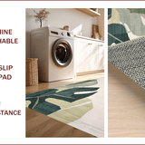 Ultra Soft Area Rug, Non Slip, Stain Resistant, Washable Area Rugs for Living Room, Bedroom, Elegant Nature-Inspired Motif(Gray)