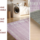Ultra Soft Area Rug, Non Slip, Stain Resistant, Washable Area Rugs for Living Room, Bedroom, Chic Simple Color Block Design(Purple)