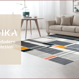 Ultra Soft Area Rug, Non Slip, Stain Resistant, Washable Area Rugs for Living Room, Bedroom, Contemporary Abstract Monochrome Aesthetic(Gray)