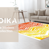 Ultra Soft Area Rug, Non Slip, Stain Resistant, Washable Area Rugs for Living Room, Bedroom, Eclectic Fluid Shape Decor Accent(Yellow)