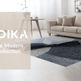 Ultra Soft Area Rug, Non Slip, Stain Resistant, Washable Area Rugs for Living Room, Bedroom, Modern Bow Carpet:  Stylish Black Stitch Design(Gray)