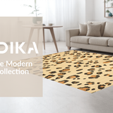 Ultra Soft Area Rug, Non Slip, Stain Resistant, Washable Area Rugs for Living Room, Bedroom, Safari Chic Animal Print Aesthetic(Beige)