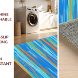 Stylish Contemporary Spectrum Stripes(Blue)