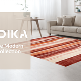 Ultra Soft Area Rug, Non Slip, Stain Resistant, Washable Area Rugs for Living Room, Bedroom, Elegant Warm Toned Swirls(Brown)