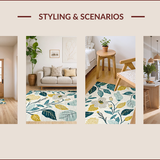 Ultra Soft Area Rug, Non Slip, Stain Resistant, Washable Area Rugs for Living Room, Bedroom, Sophisticated Earth Tone Medallion(Beige)