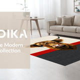 Ultra Soft Area Rug, Non Slip, Stain Resistant, Washable Area Rugs for Living Room, Bedroom, Charming Holiday Farmhouse Aesthetic(Brown)