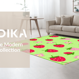 Ultra Soft Area Rug, Non Slip, Stain Resistant, Washable Area Rugs for Living Room, Bedroom, Chic Contemporary Floral Accents(Red)