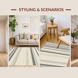 Contemporary Striped Earthy Tones(Beige)