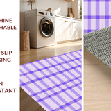 Ultra Soft Area Rug, Non Slip, Stain Resistant, Washable Area Rugs for Living Room, Bedroom, Youthful Elegant Lattice Arrangement(Purple)