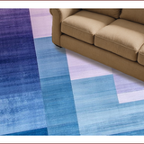 Ultra Soft Area Rug, Non Slip, Stain Resistant, Washable Area Rugs for Living Room, Bedroom, Elegant Soft Ombre Gradient(Blue)